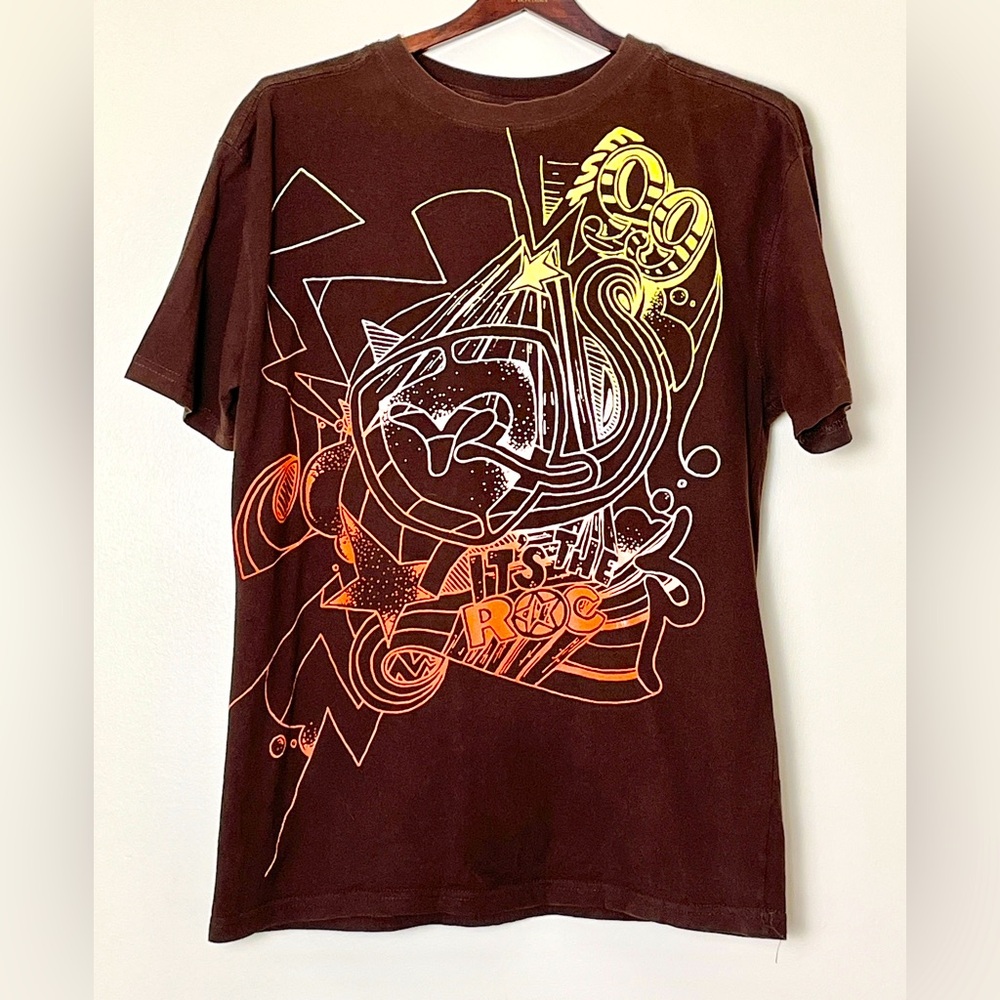 Rocawear T-Shirt Boys Large Brown Hip Hop Y2K Vintage Streetwear Jay-Z